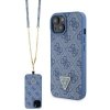 Guess GUHCP15SP4TDSCPB iPhone 15 / 14 / 13 6.1 niebieski/blue hardcase Crossbody 4G Metal Logo